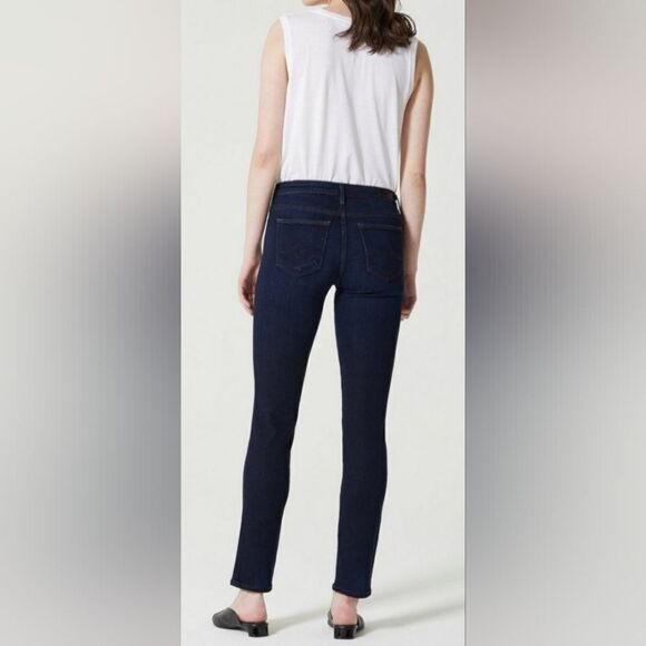 AG Adriano Goldschmied The Prima Blue Mid-Rise Cigarette Jeans (26) - Picture 2 of 8